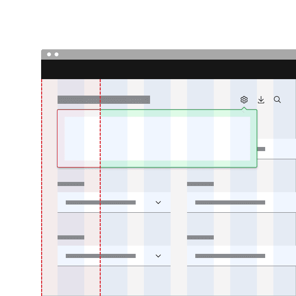 Don't exceed width of four columns.